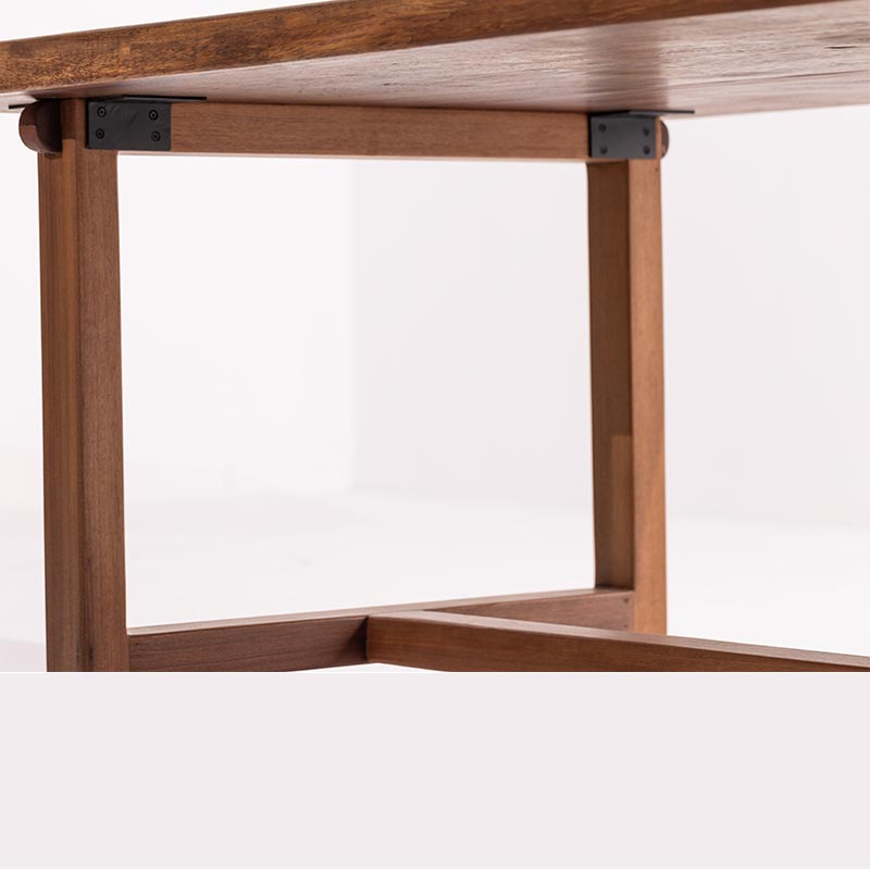 Live Edge Wood Dining Table with Wooden Legs